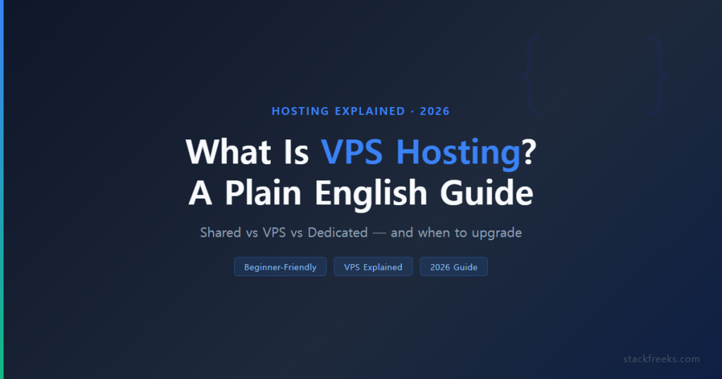 What Is VPS Hosting? A Plain English Guide for Beginners (2026)