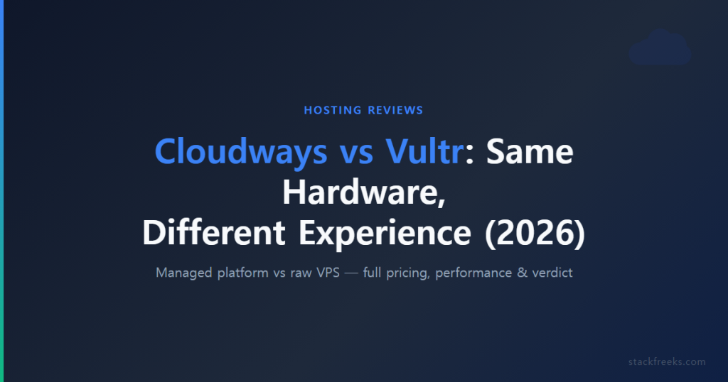 Cloudways vs Vultr: Same Hardware, Different Experience (2026)