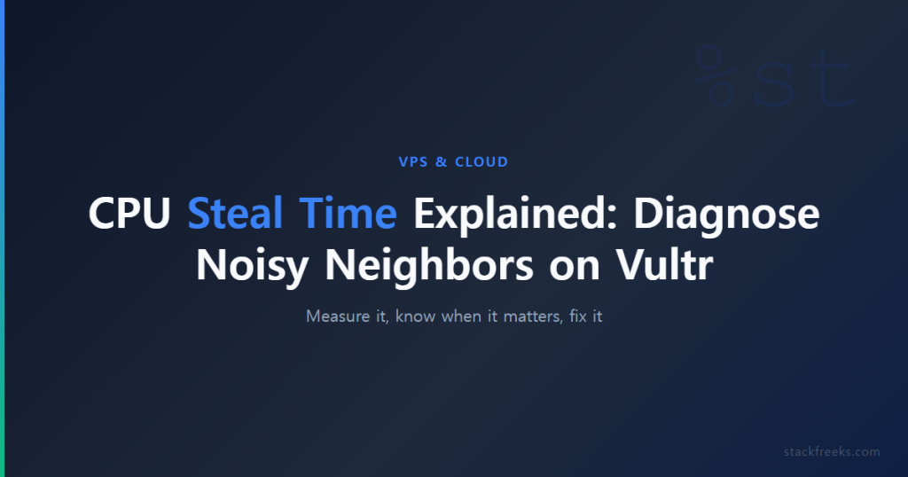 CPU Steal Time Explained: Diagnose Noisy Neighbors on Vultr